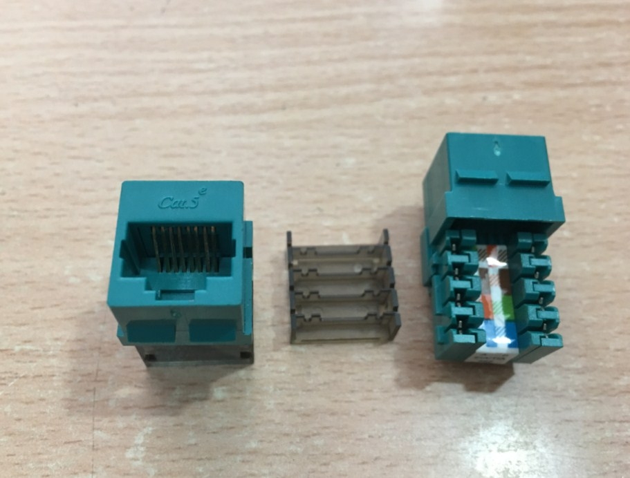 Nhân Mạng Alantek Cat5e 302-202LF1-00BU MODULAR JACK RJ45 CAT5E Light Blue Keystone