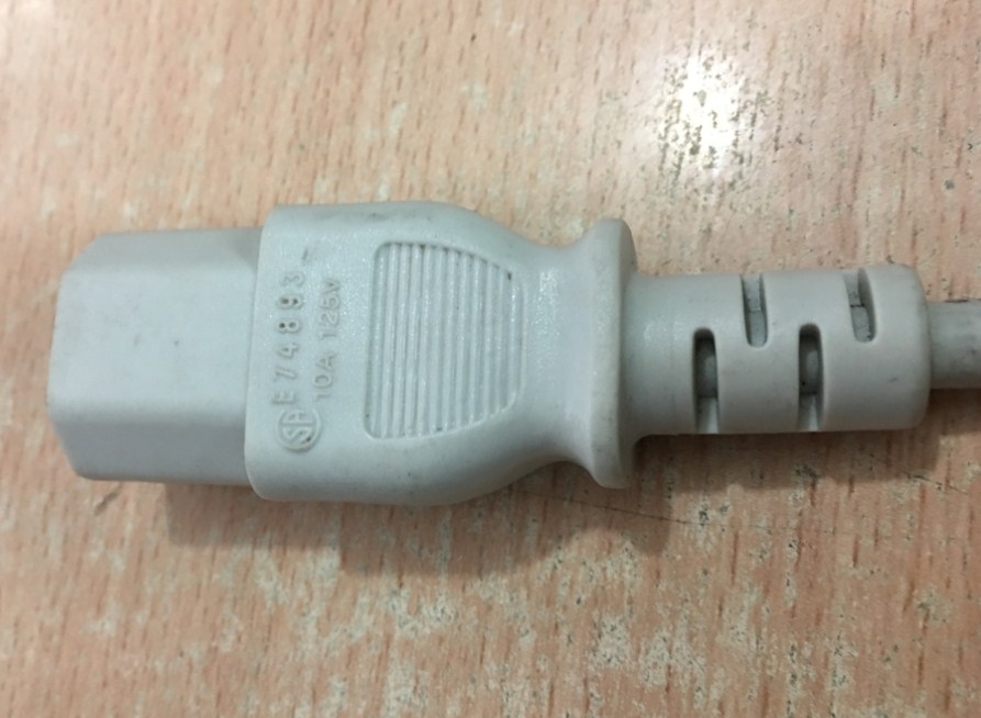 Dây Nguồn  TA SHING TA-3 TA-5 E74893 NEMA 5-15P to C13 AC Power Cord 7A 125V 3X0.75mm 18AWG Grey Length 1.8M