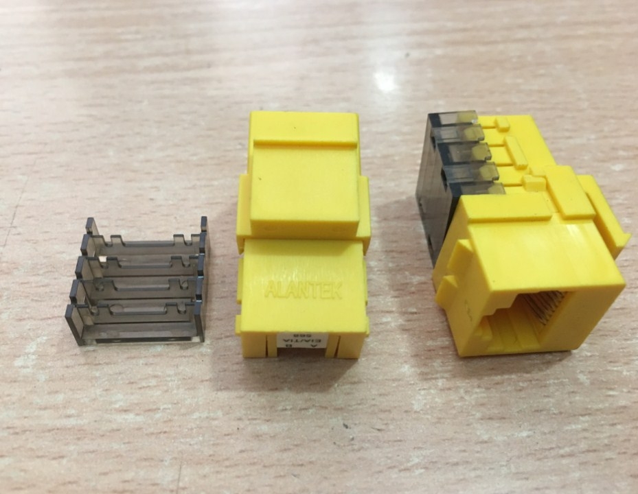 Nhân Mạng Alantek Cat5e 302-202LF1-00YL MODULAR JACK RJ45 CAT5E Yellow Keystone