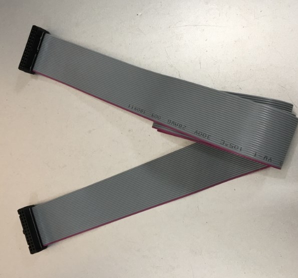 Cáp 26 Pin Flat Ribbon Cable Female to Female 2x13P 26 Wire Grey Dài 0.8M IDC Pitch 2.54mm - Cable Pitch 1.27mm For HMI Panel CMC CNC PLC