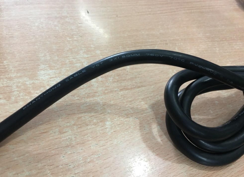 Dây Nguồn PHANTONG NEMA 5-15P to C13 AC Power Cord 10A 125V 3X1.0mm² SQMM 18AWG Length 1.9M