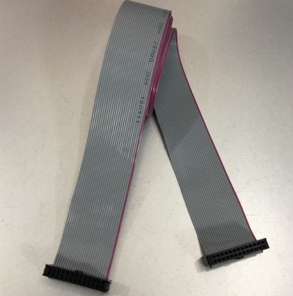 Cáp 26 Pin Flat Ribbon Cable Female to Female 2x13P 26 Wire Grey Dài 0.8M IDC Pitch 2.54mm - Cable Pitch 1.27mm For HMI Panel CMC CNC PLC