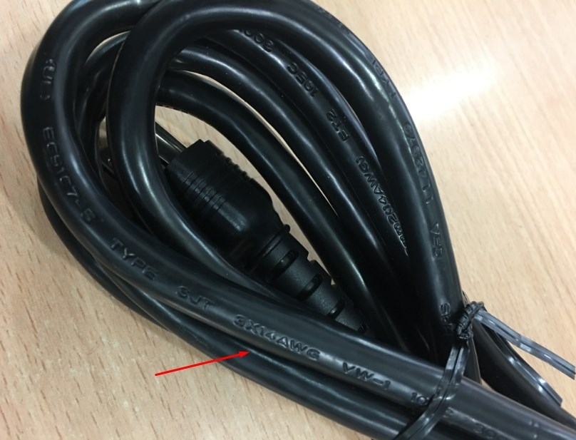 Dây Nguồn SET EF-28 E69228 NEMA 5-15P To C13 AC Power Cord 15A 125V 3x2.08mm 14AWG Length 1.5M
