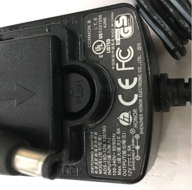Adapter Original 12V 1.5A 18W SHENZHEN ADS-18D-12N 12018G Connector Size 5.5mm x 2.5mm
