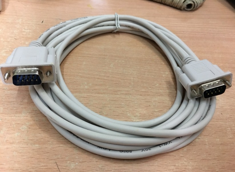 Cáp RS232 Straight Through Serial Cable DB9 Male to DB9 Male DTE to DTE Connection Length 5M