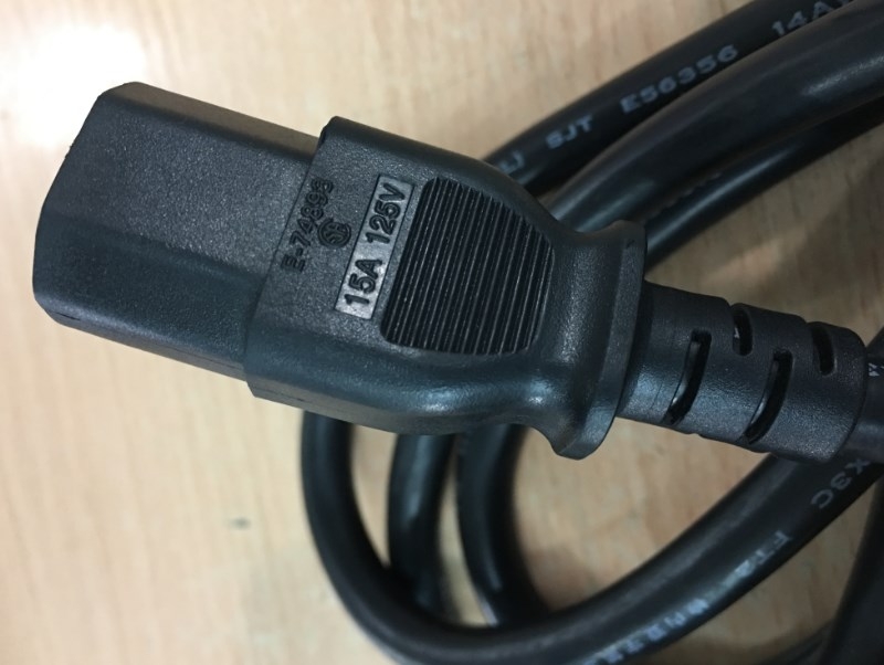 Dây Nguồn TA HSING E-74893 TA-3 TA-5 NEMA 5-15P to C13 AC Power Cord 15A 125V 3x2.08mm 14AWG Length 2M