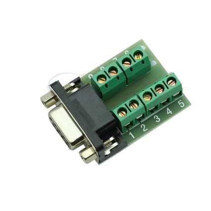 Rắc Cắm Mô Dun Bắt Vít Khối DB9 Connector Male adapter signals Terminal RS232 Serial DTE