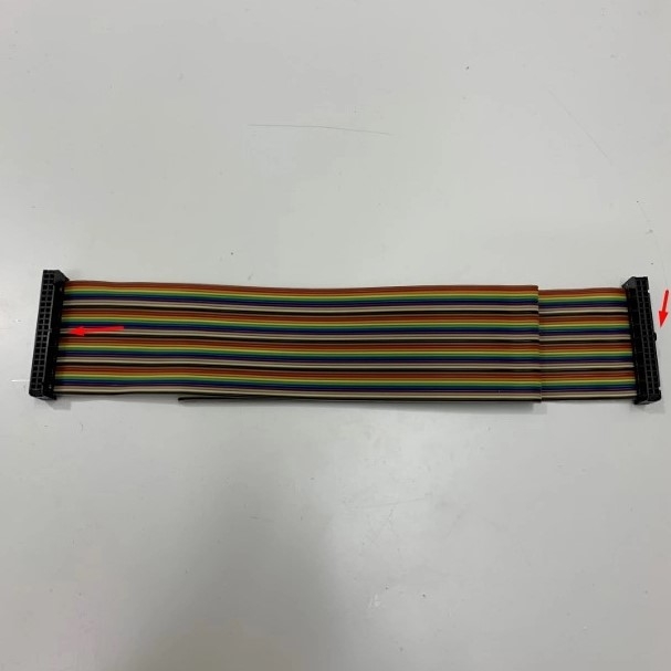 Cáp Điều Khiển UC-ET030-24B 10ft Dài 3M Flat Ribbon Rainbow Cable IDC 40 Pin 2.54mm For I/O Delta Module DVP32SM11N Với Module Terminal Block UB-10-ID32A