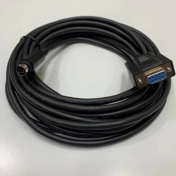 Cáp Lập Trình UC-MS030-01A 10ft Dài 3M For PLC Delta DVP-ES2/EX2 Series Với PC/HMI/TP Cable RS232 MD8M to DB9 Female Có Chống Nhiễu Shielded