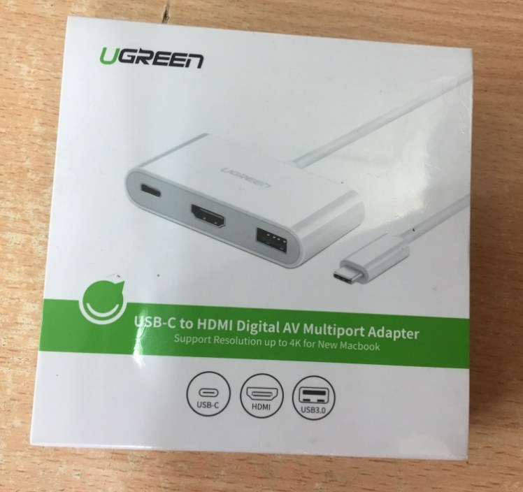 Cáp Chuyển Đổi UGREEN 30377 Cable Adapter USB Type C to HDMI and USB 3.0 Length 15Cm
