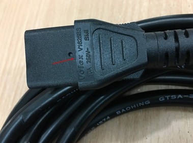 Dây Nguồn Máy Chủ Chính Hãng Volex VAC14LS V1625BS AC POWER CORD IEC60320 IEC C13 to C14 10A 250V 3x1.5mm Length 4M