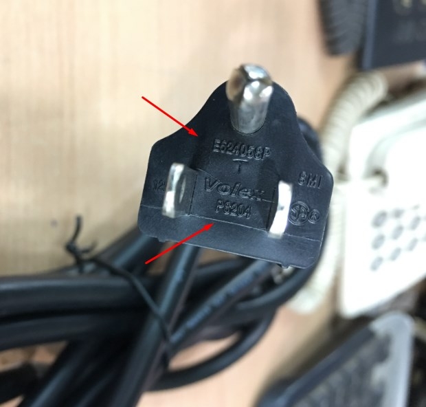 Dây Nguồn VOLEX E62405SP PS204 V1625BS NEMA 5-15P To C13 AC Power Cord 15A 125V 3x2.08mm 14AWG Length 2M