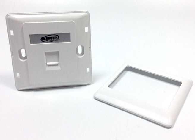 Mặt Vuông WallPlate AMP US Style Decorator Faceplate Kit 1-Port 28868-1