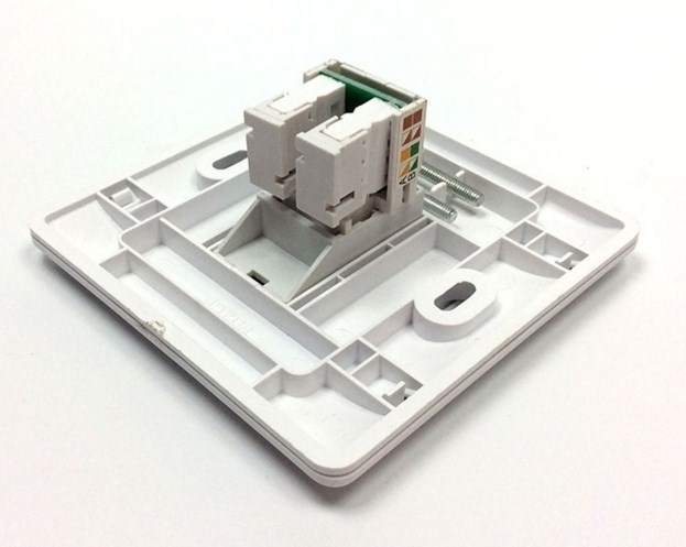 Mặt Vuông WallPlate AMP US Style Decorator Faceplate Kit 1-Port 28868-1
