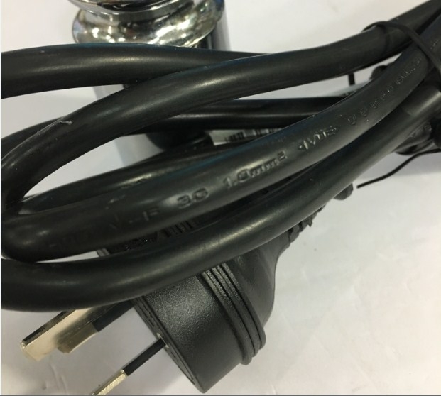 Dây Nguồn 3 Chân Chéo Tam Giác WELL SHIN WS-015 WS-002 Australia & China AC Power Cord GB2099 to C13 10A 250V 18AWG 3x1.0mm² OD 7.3mm in Taiwan Length 2M