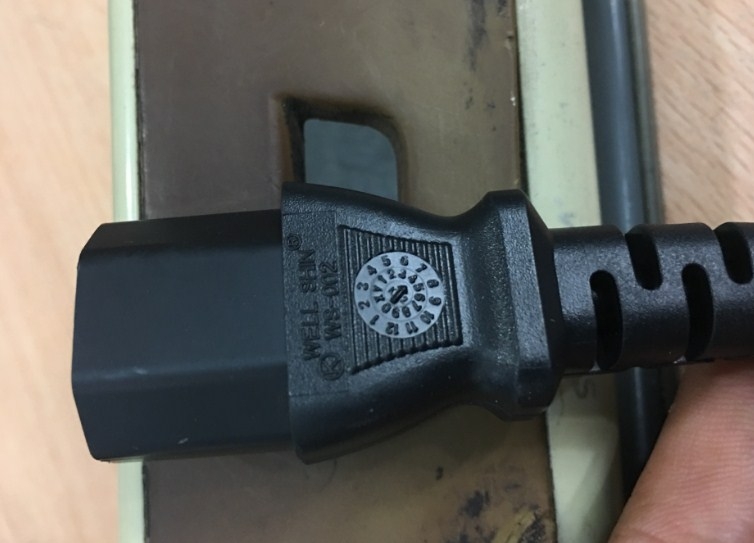 Dây Nguồn Well Shin E115330 WS-001F WS-002 NEMA 5-15P to C13 AC Power Cord 10A 125V 3x0.824mm² 18AWG Length 1.8M