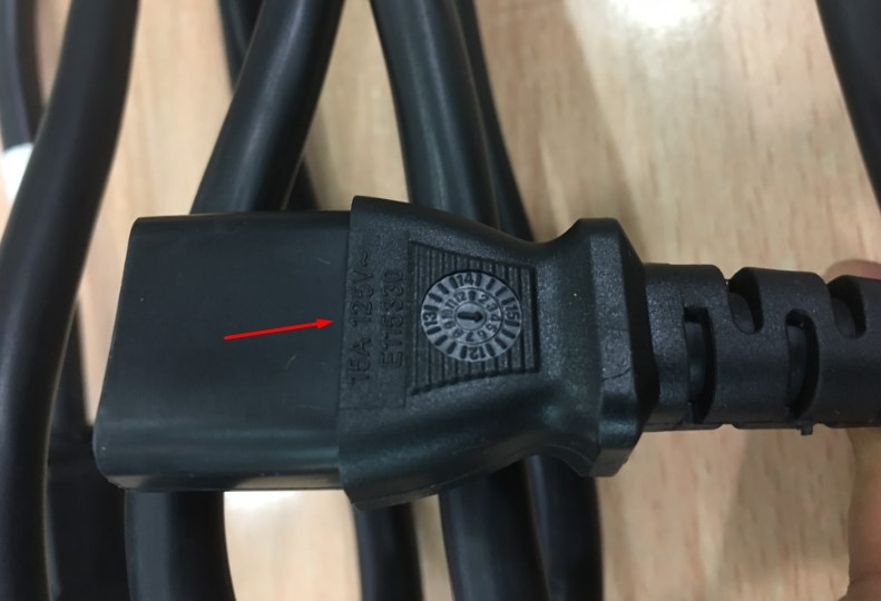 Dây Nguồn WELL SHIN E115330 WS-001 WS-002 NEMA 5-15P To C13 AC Power Cord 15A 125V 3x2.08mm 14AWG Length 1.5M