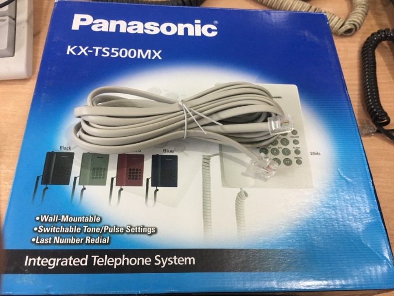 Dây Nhẩy Điện Thoại Bàn Panasonic RJ11 2 Wire Flat Cross Pinned Telephone Line Patch Cord Cable Length 1M