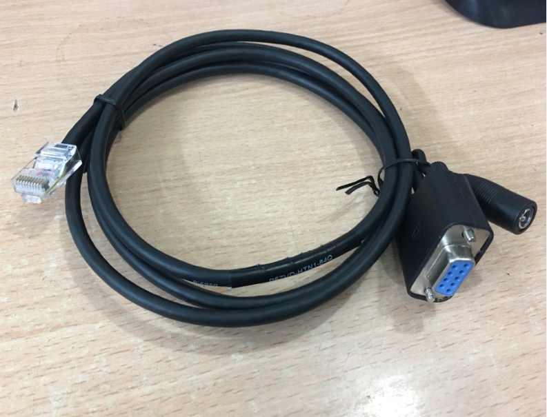 Bộ Cáp Và Xạc Cho Máy Quét Symbol LS2208 Barcode Scanner RS232 To RJ50 10Pin Cable With DC Power Cable For Barcode Scanner Length 1.8M