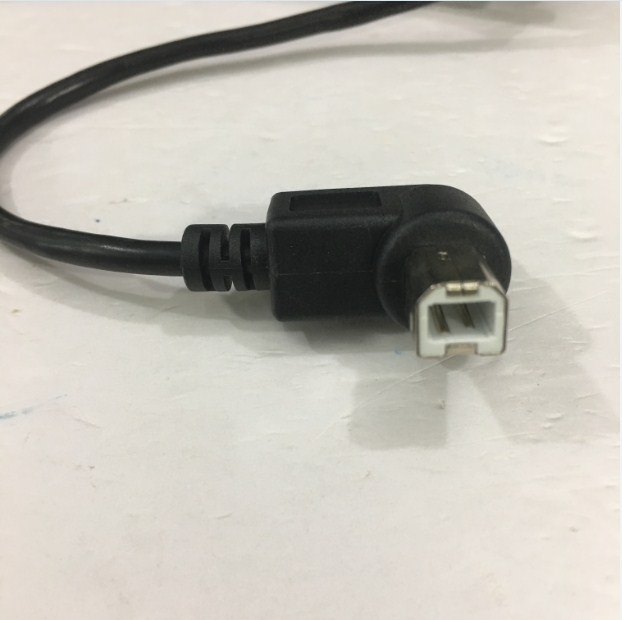 Cáp Lập Trình Cho Màn Hình HMI Delta TP04P Series Với PC UC-PRG030-02A 3M USB 2.0 Type A Male To  Left Angle Type B Male Cable  STYLE 2725 28AWG Black