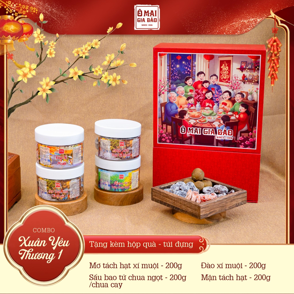SET QUÀ XUÂN YÊU THƯƠNG 1 - Ô MAI GIA BẢO - MÓN QUÀ TẾT Ý NGHĨA ĐẾN GIA ĐÌNH BẠN BÈ