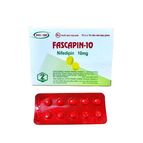 Thuốc FASCAPIN 10mg – Dự phòng đau thắt ngực