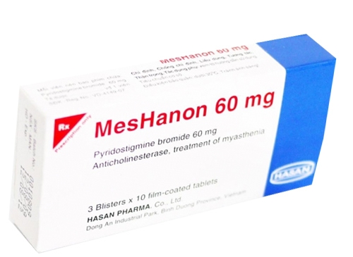 Viên nén MesHanon 60mg Hasan điều trị nhược cơ, tắt ruột do liệt ruột ...