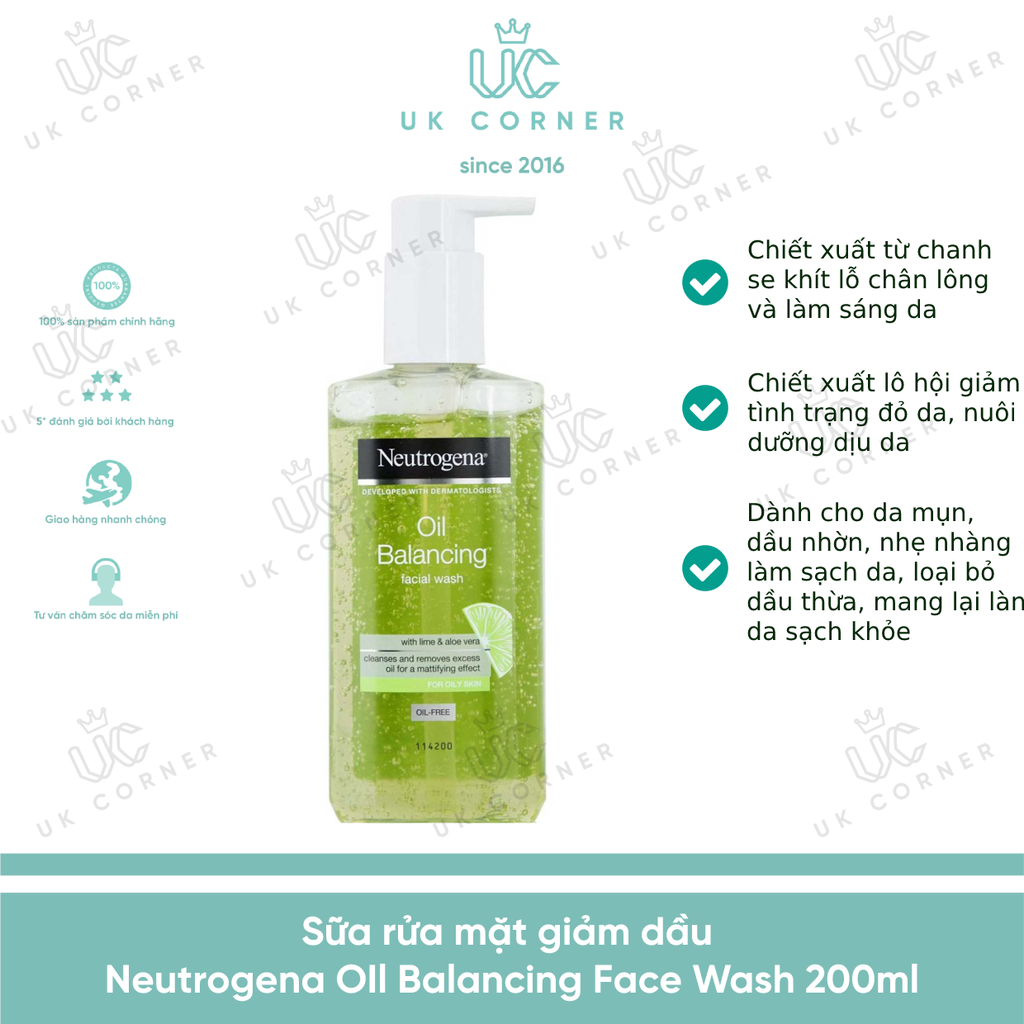 Neutrogena Oil Balancing Face Wash UK Corner Store