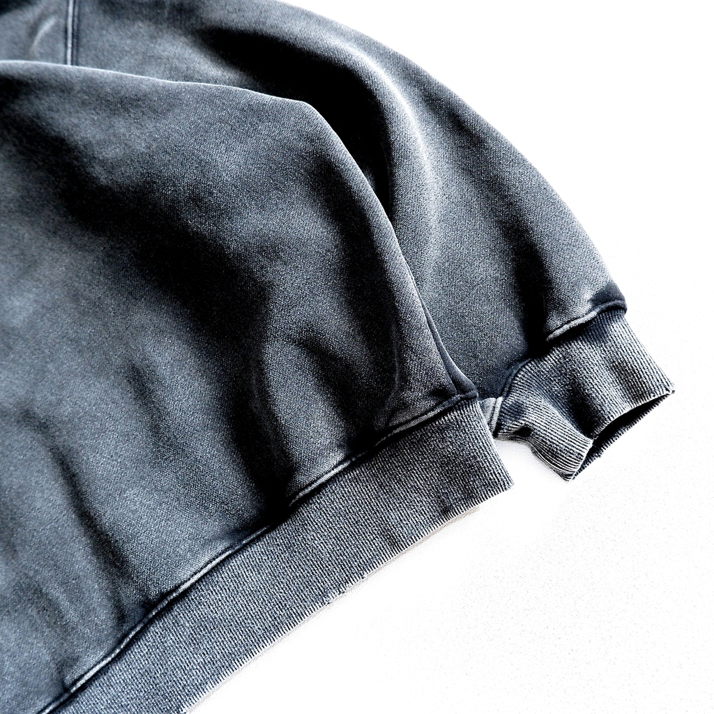 Áo Nỉ Hoodie Zip Dáng Boxy Màu Washed