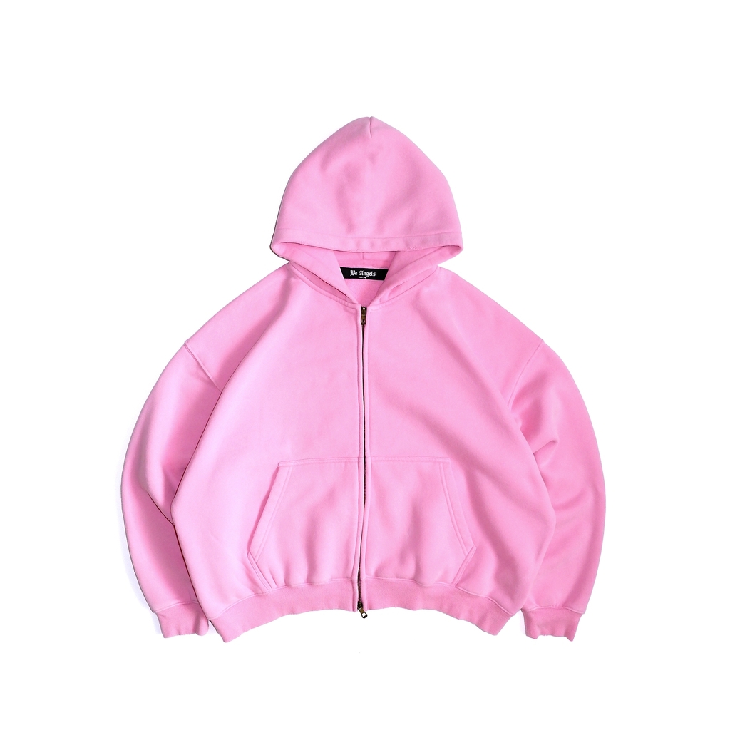 Áo Nỉ Hoodie Zip Dáng Boxy Màu Washed