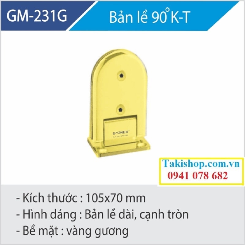 bản lề loại vip phòng tắm kính 90 độ kính tường mặt dài, cong hãng gymek