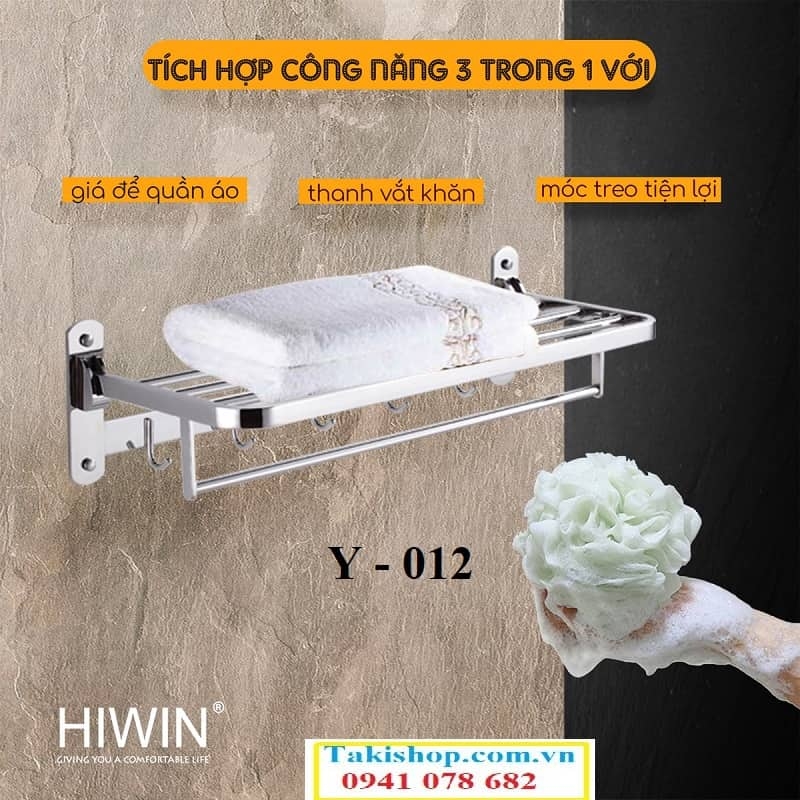 Cung cấp giá treo khăn di động inox 304 Hiwin Y - 012 cao cấp