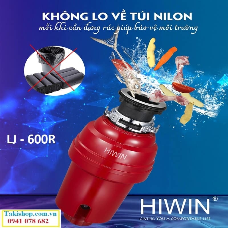 Cung cấp máy xử lý rác thải nhà bếp gia đình Hiwin LJ - 600R