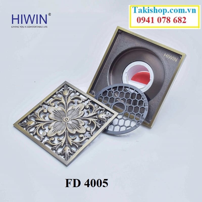 cung cấp thoát sàn hiwin fd 4005 đồng giả cổ hình bông hoa