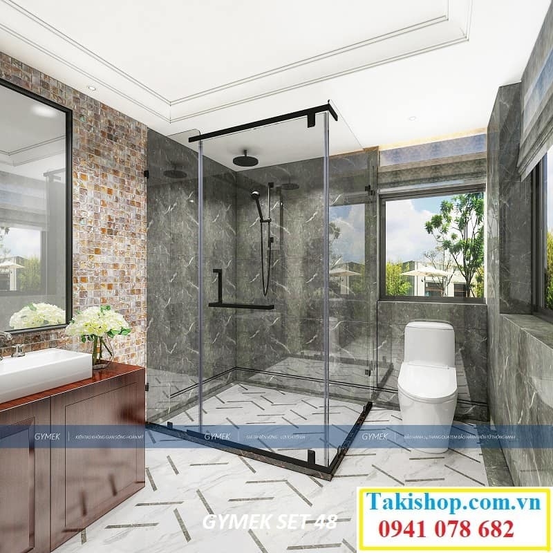 Với phòng tắm kính của chúng tôi, bạn sẽ có cảm giác như đang tắm với cả một khoảng không rộng lớn xung quanh. Không gian tối giản mà vẫn đầy tinh thần hiện đại, là lựa chọn tuyệt vời cho những ai đam mê phong cách thiết kế thanh lịch.