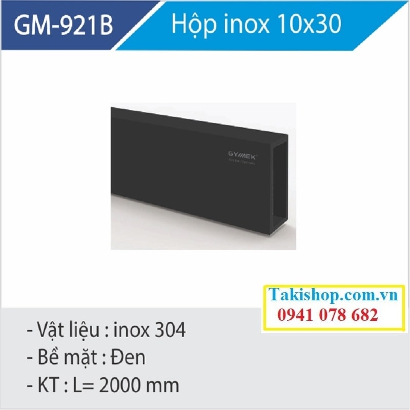 ống inox hộp 10x30 làm ray lùa phòng tắm kính màu đen hãng Gymek