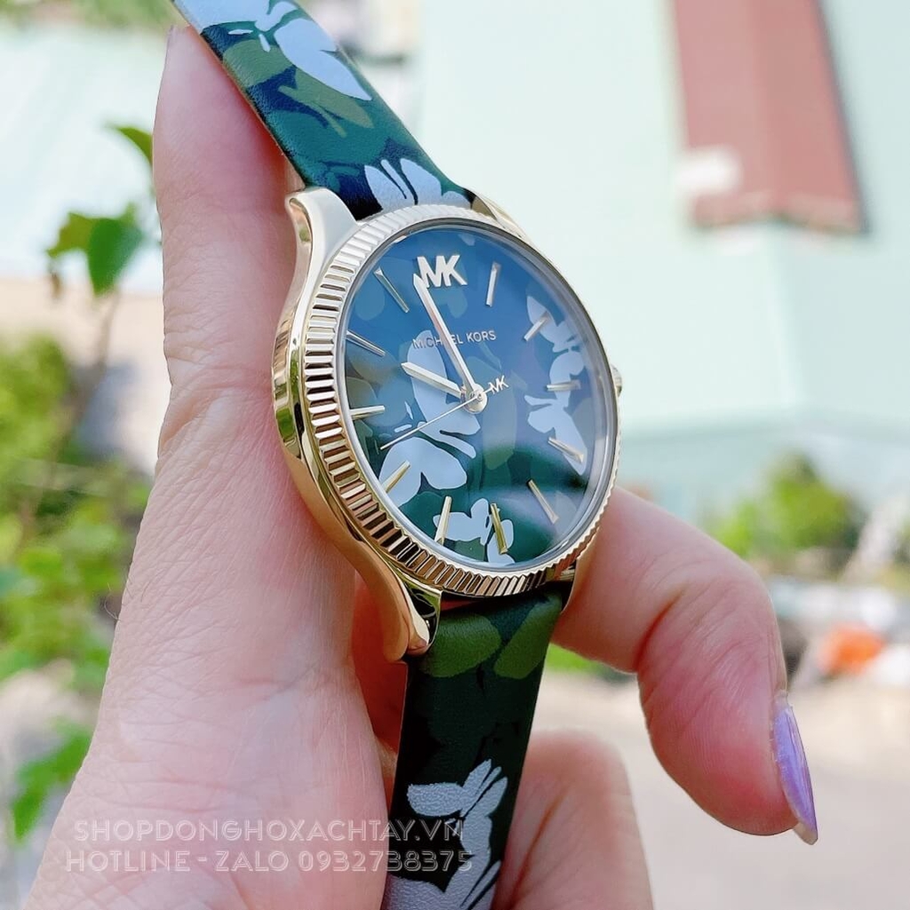 Đồng Hồ Nữ Michael Kors MK2811 Dây Da Xanh Chính Hãng Shop Đồng Hồ Xách Tay