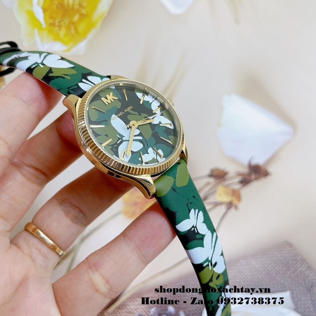 Đồng Hồ Nữ Michael Kors MK2811 Dây Da Xanh Chính Hãng Shop Đồng Hồ Xách Tay