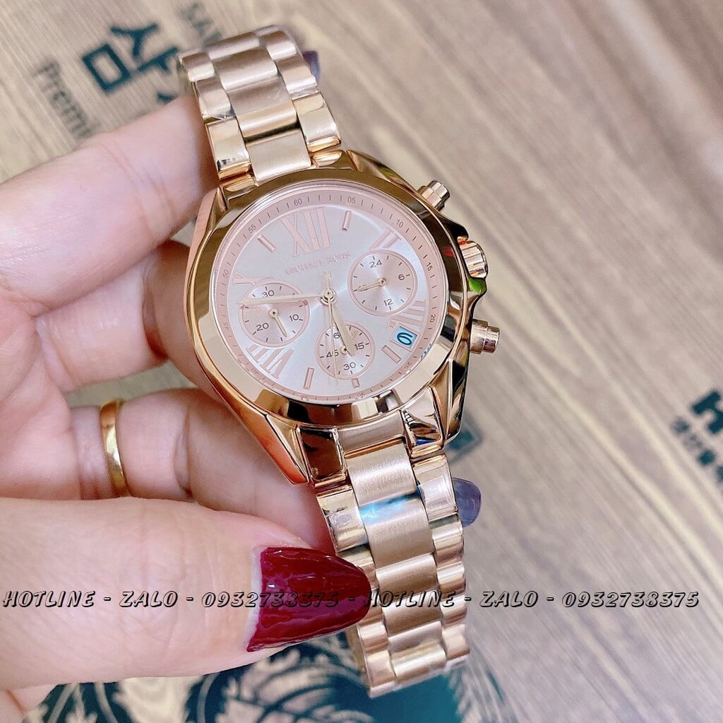 Michael Kors 35mm Rose Gold Bradshaw Chronograph Watch MK5799  Watches   Crystals