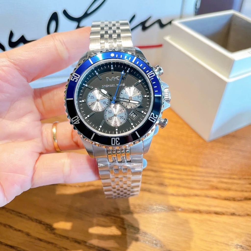 Đồng Hồ Nam Michael Kors MK8749 Chronograph Vỏ Silver Size 44mm Chính ...
