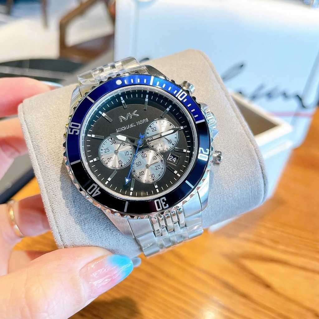 Đồng Hồ Nam Michael Kors MK8749 Chronograph Vỏ Silver Size 44mm Chính ...