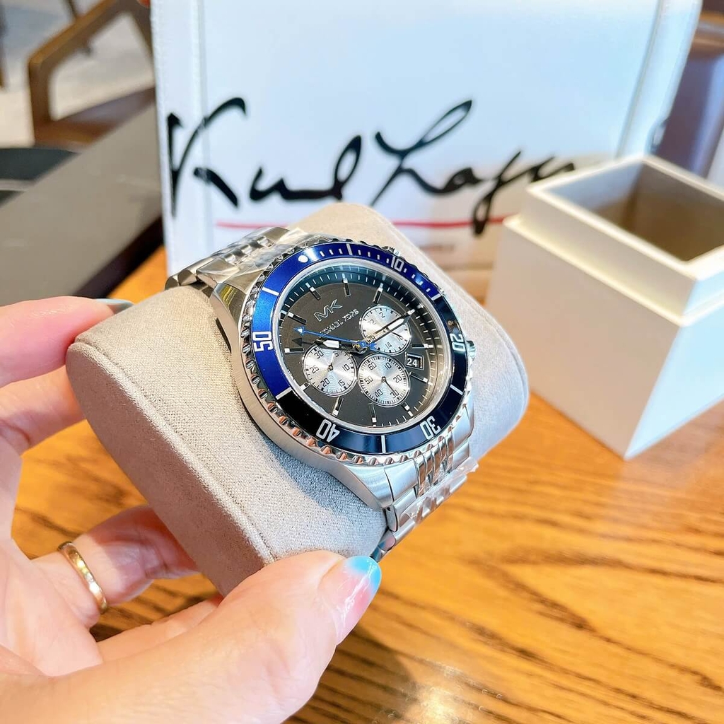 Đồng Hồ Nam Michael Kors MK8749 Chronograph Vỏ Silver Size 44mm Chính ...