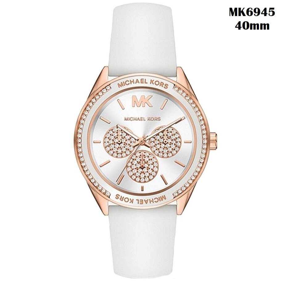 Đồng Hồ Nữ (Unisex) Michael Kors MK6945 Dây Silicone Trắng Rose Gold Shop  Đồng Hồ Xách Tay