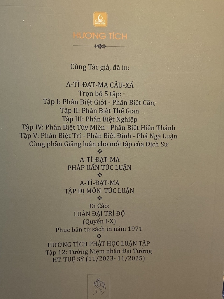 Mới tái bản - A-tì-đạt-ma Câu-xá (Tập I: thiên Phân biệt Giới, Phân biệt Căn) - Tuệ Sỹ - in lần 4 (Định bản)