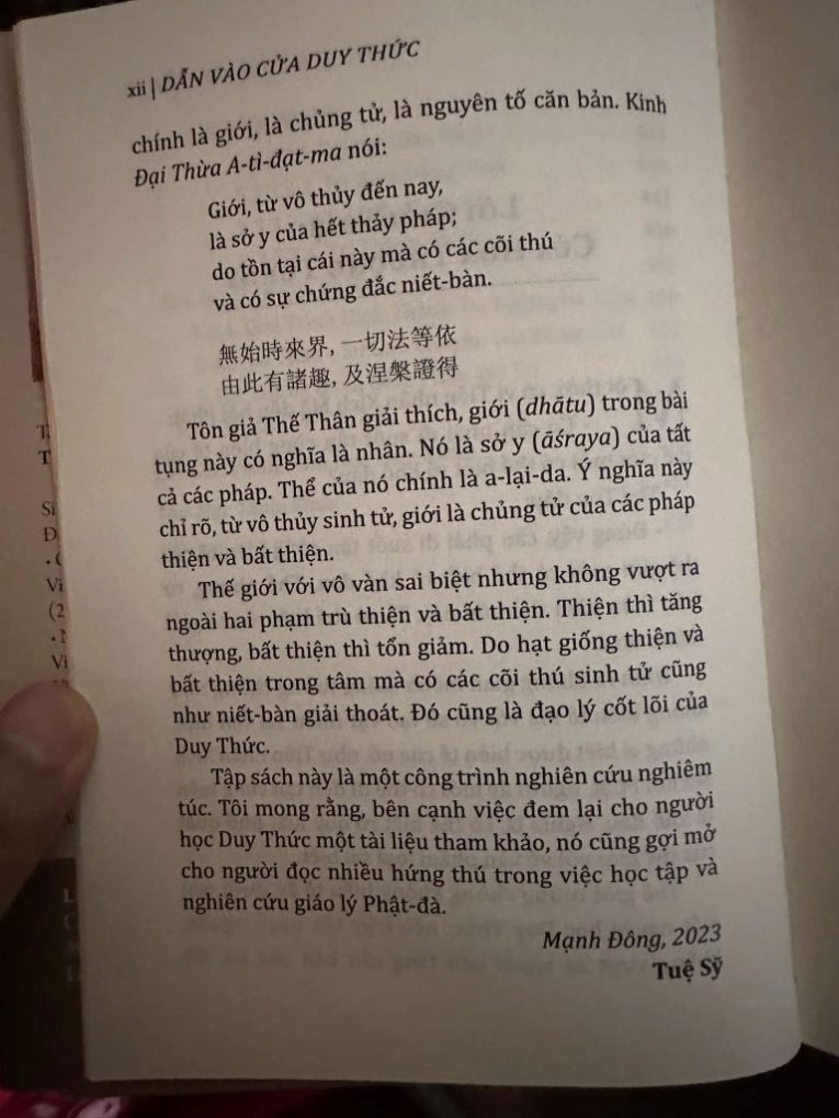 DẪN VÀO CỬA DUY THỨC - Giới Thiệu Giáo Nghĩa Duy Thức Dựa Trên Nền Tảng Kinh Luận - Thích Thanh Hòa - Tuệ Sỹ giới thiệu