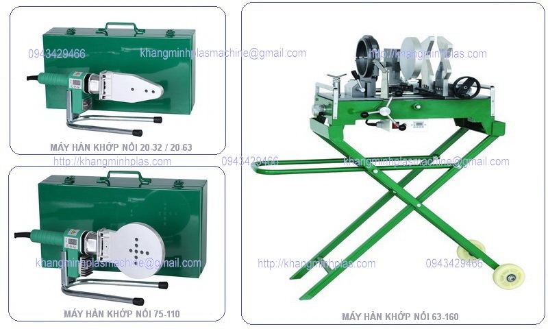Máy hàn ống nhựa kiểu hàn đối đầu, hàn khớp nối, hàn điện trở