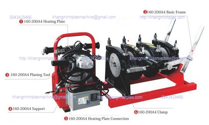 Máy hàn ống nhựa kiểu tay đẩy (160/200)