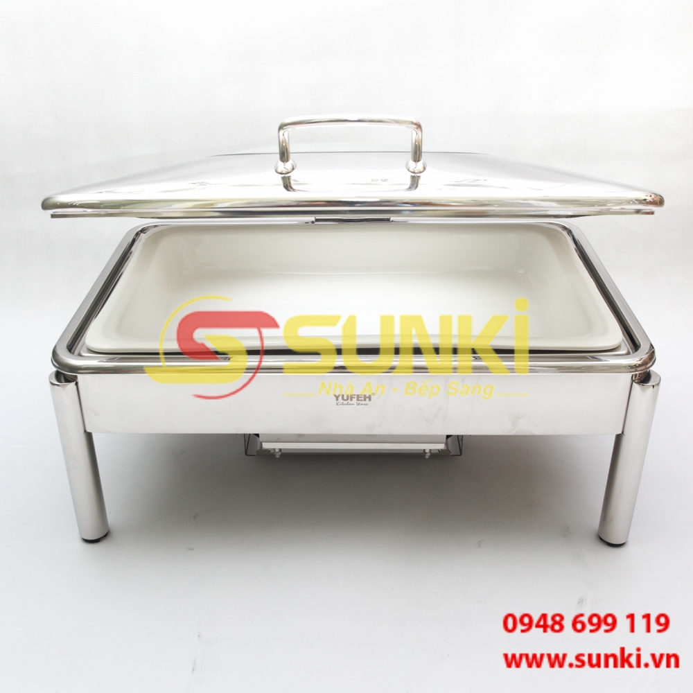 Nồi Buffet chữ nhật nắp kính 120581