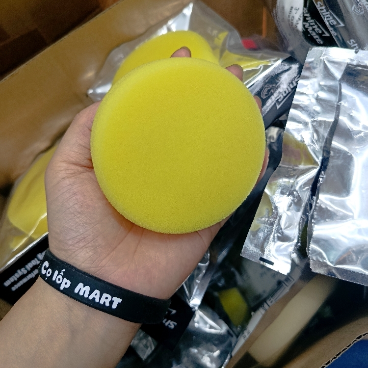 Phớt mút Shinemate 3inch mềm màu đen. màu trắng