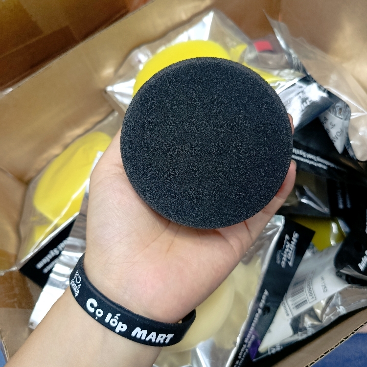Phớt mút Shinemate 3inch mềm màu đen. màu trắng